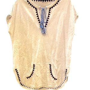 Lisa Todd Peasant Cover Up Embroidered trim with Tassel